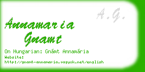 annamaria gnamt business card